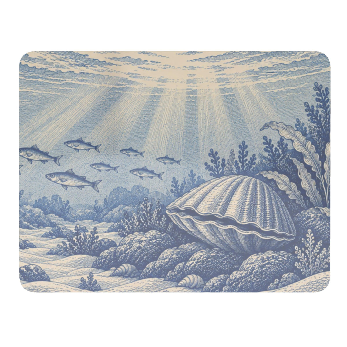 Underwater Panorama Set of 12 Placemats | Coastal Décor