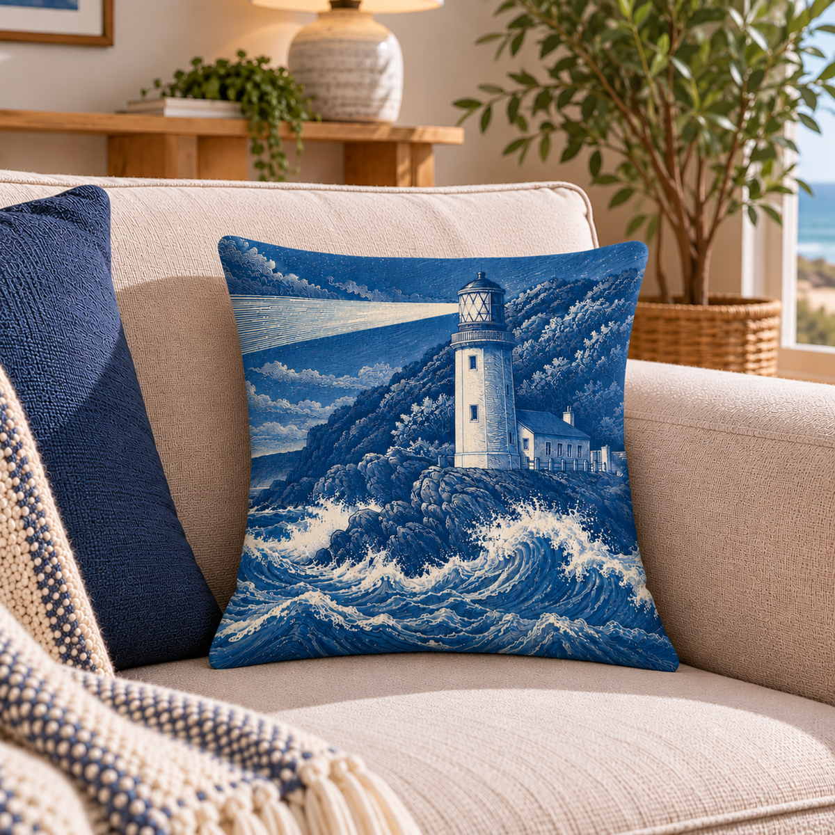 The Shore Cushion with Pad | Coastal Décor