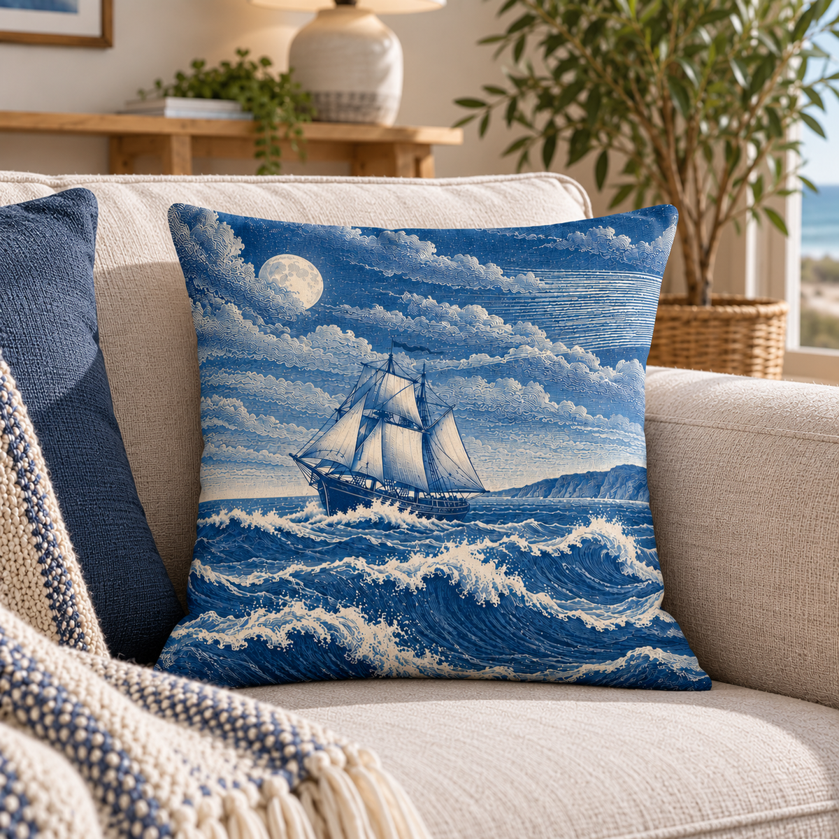The Ship Cushion with Pad | Coastal Décor