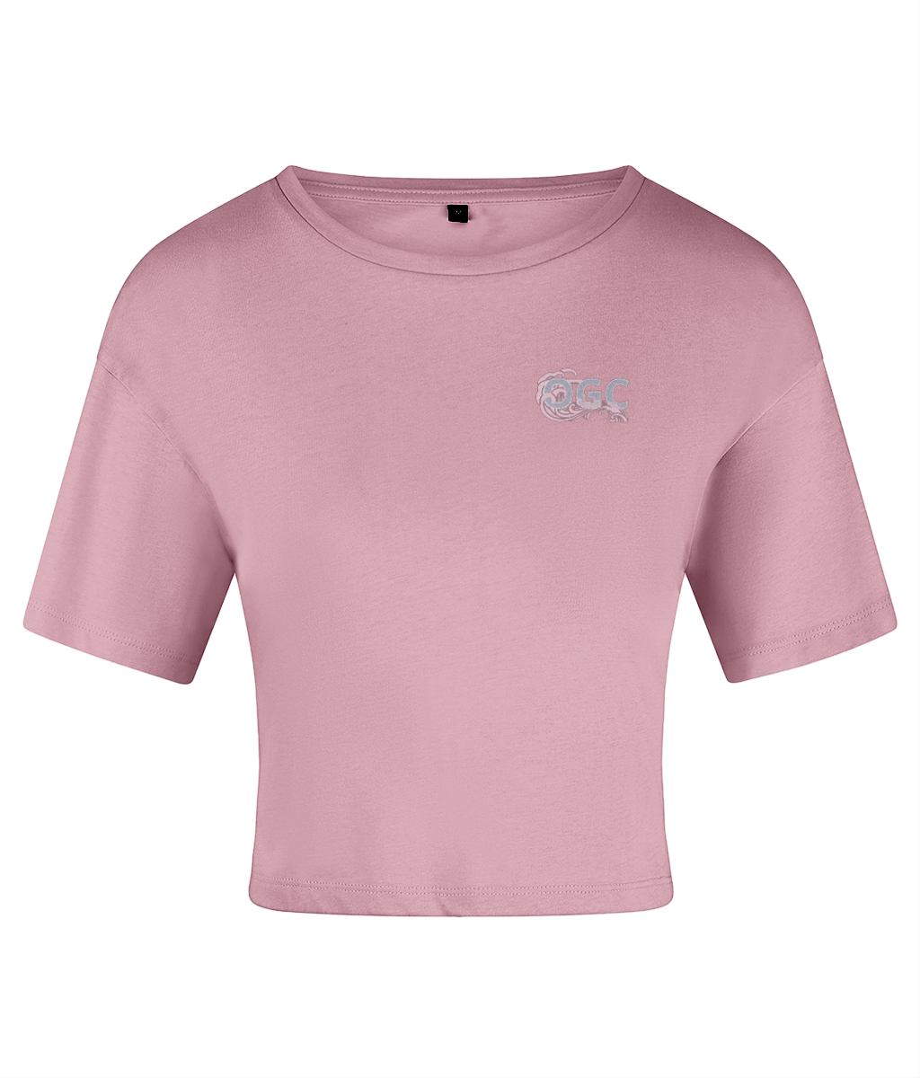 OGC Pink Wave Cropped Cotton T-shirt