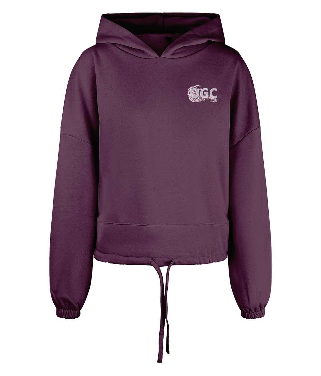 OGC Wave Cropped Hoodie Mulberry
