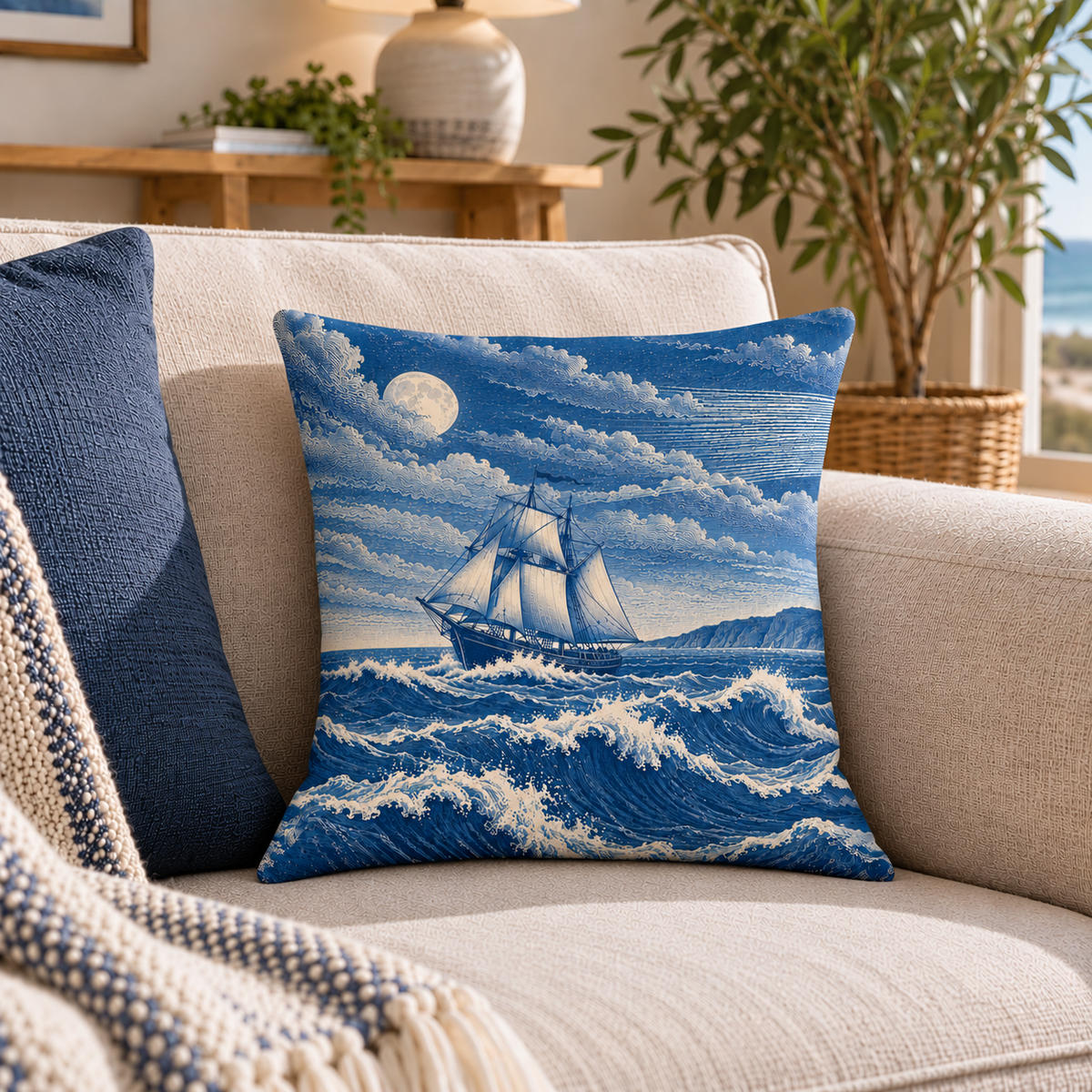 The Ship Cushion with Pad | Coastal Décor