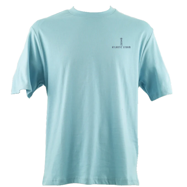 Atlantic Storm Lighthouse Oversize Tee | Coastal Graphic Tee