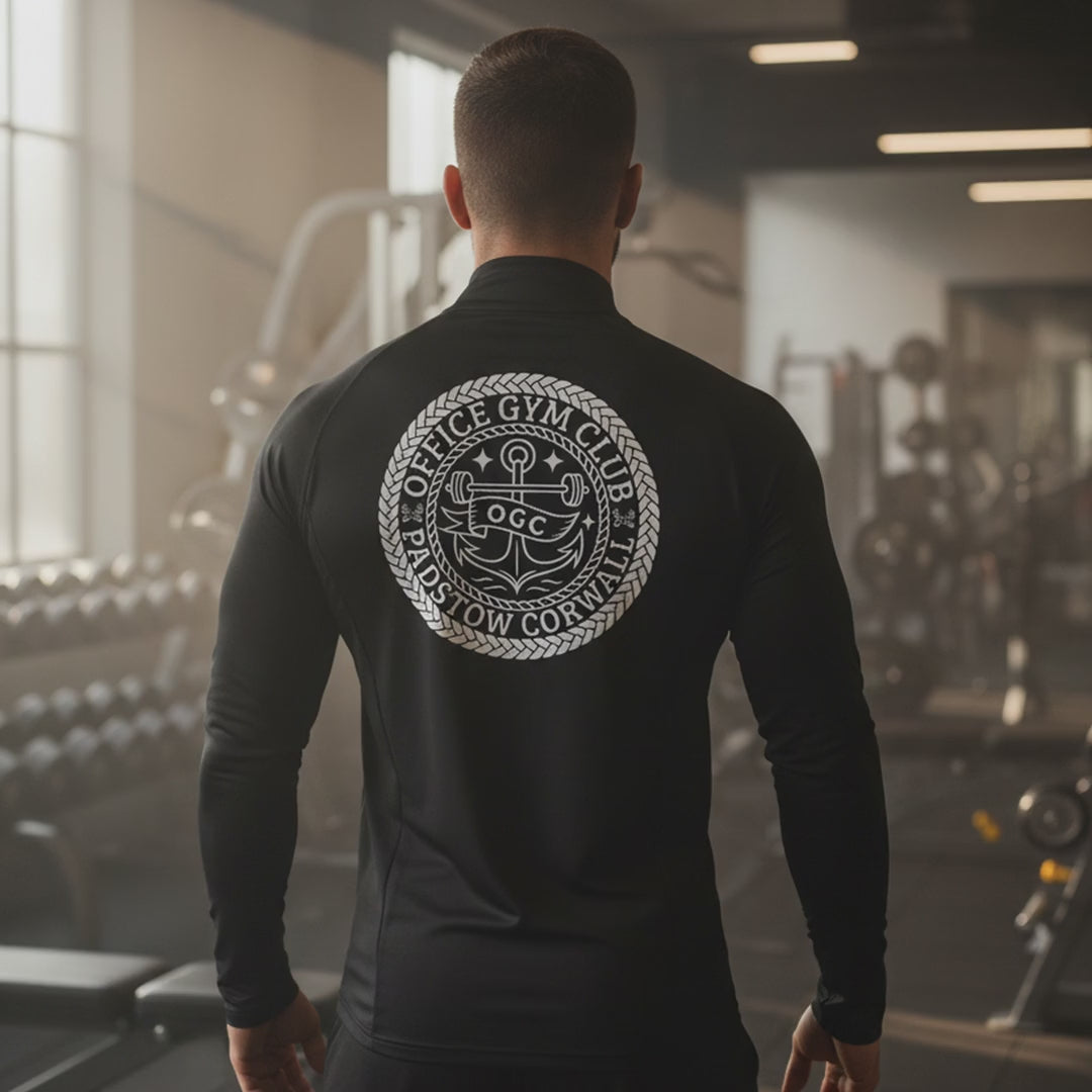 OGC Men's quarter zip monochrome training top